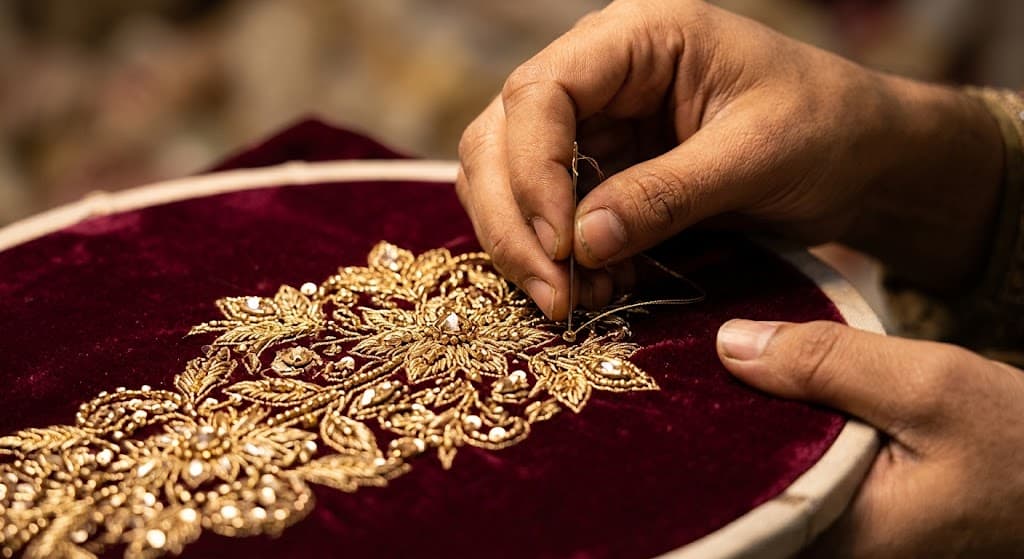 Folded festive garments