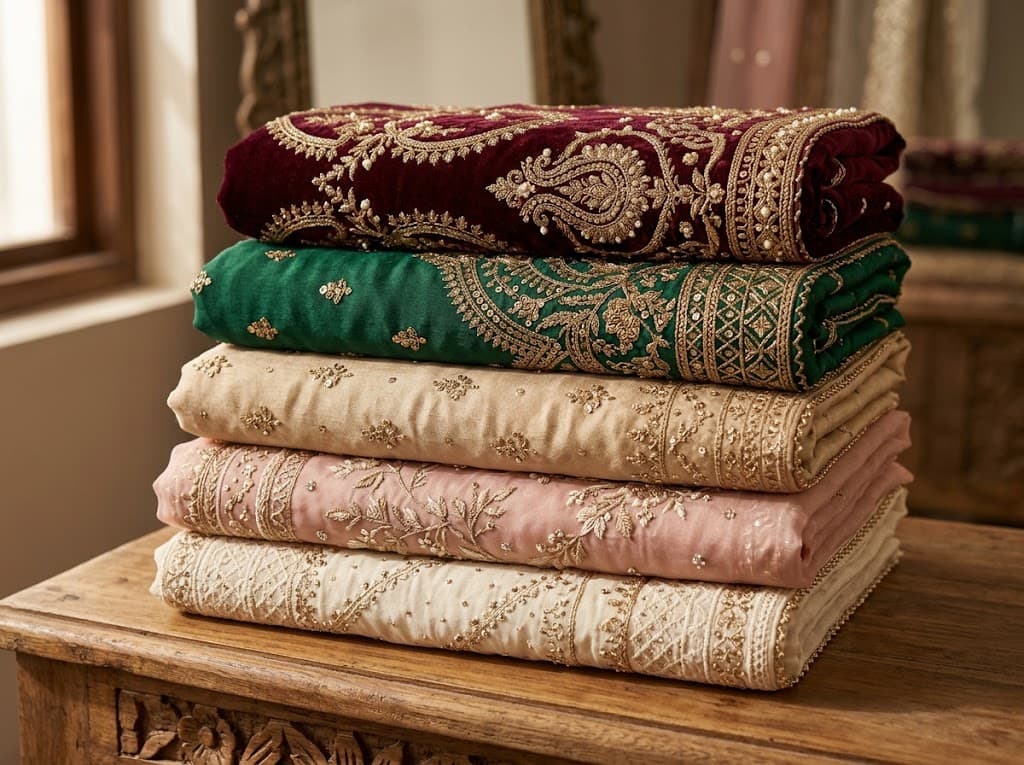 Embellished lace and gemstone detail